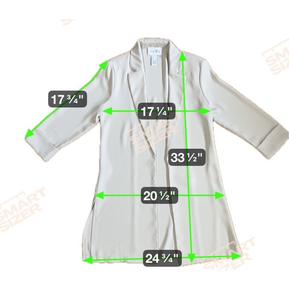 Joseph Ribkoff Blazer Women's Size 4 Off White Long Sleeve Slit Collar - Picture 3 of 4